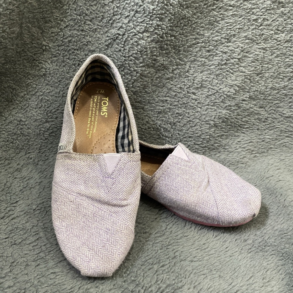 Tom's Purple Quilted Shoes With Pink Soles Women's Size 7